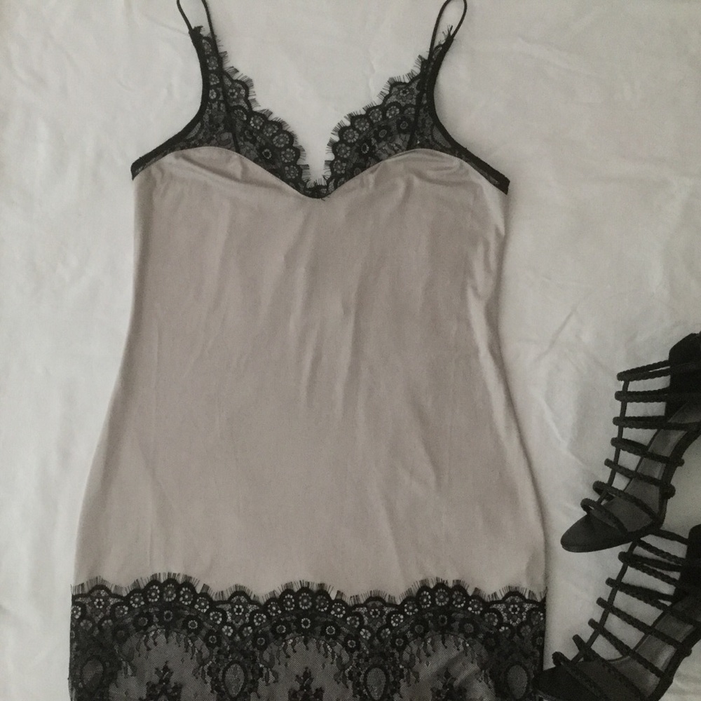 Silvery-White Slip Dress - Picture 4 of 6